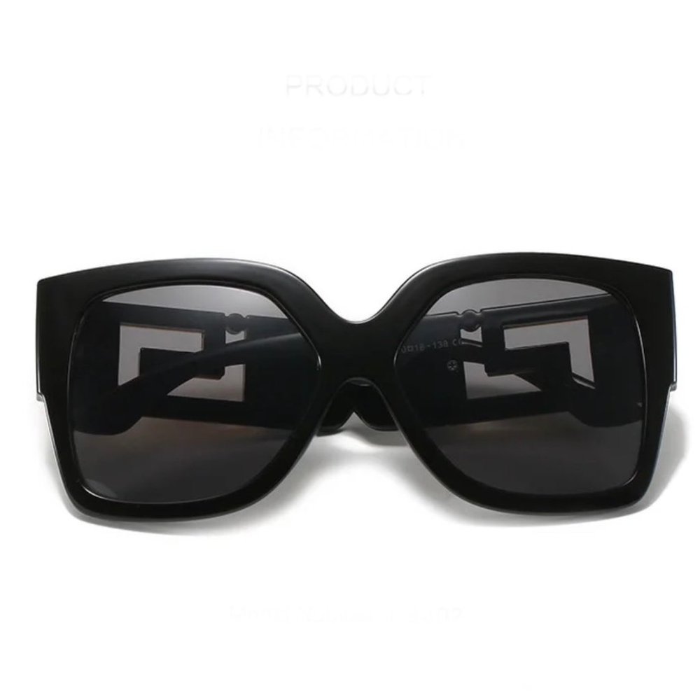 New Square Thick Frame Sunglasses Women Big Size Eyewear Lunette Femme Luxury - Picture 3 of 5